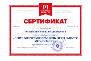 Курс «Психологические проблемы деятельности организации»